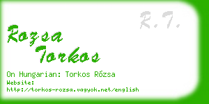 rozsa torkos business card
